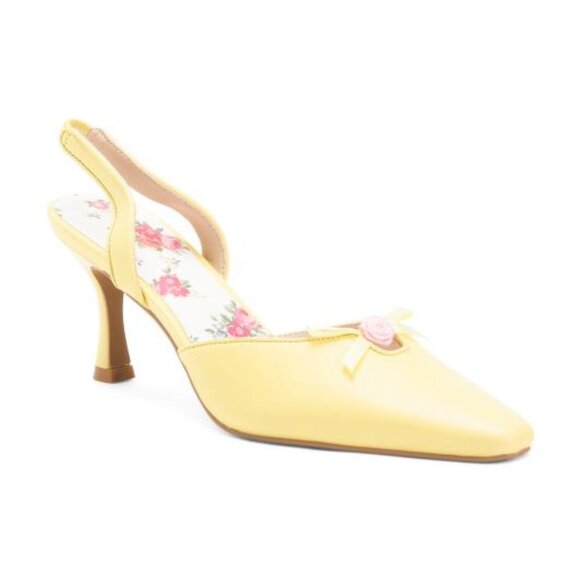 Stylish Non-Traditional Wedding Heels: For Love & Lemons  FOR LOVE & LEMONS Leather Suzette Heels